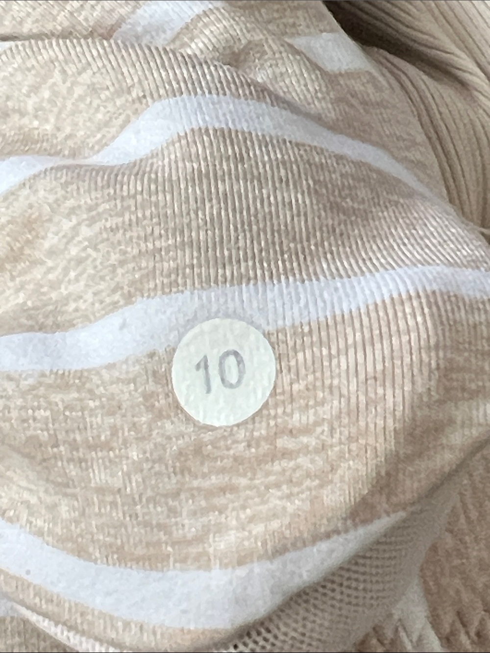 lululemon athletica Beige Striped Bomber Jacket size 10 - Picture 10 of 10